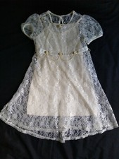Girls Size 6 Vintage Lace Dress with matching spaghetti dress 2 pcs. Made In USA