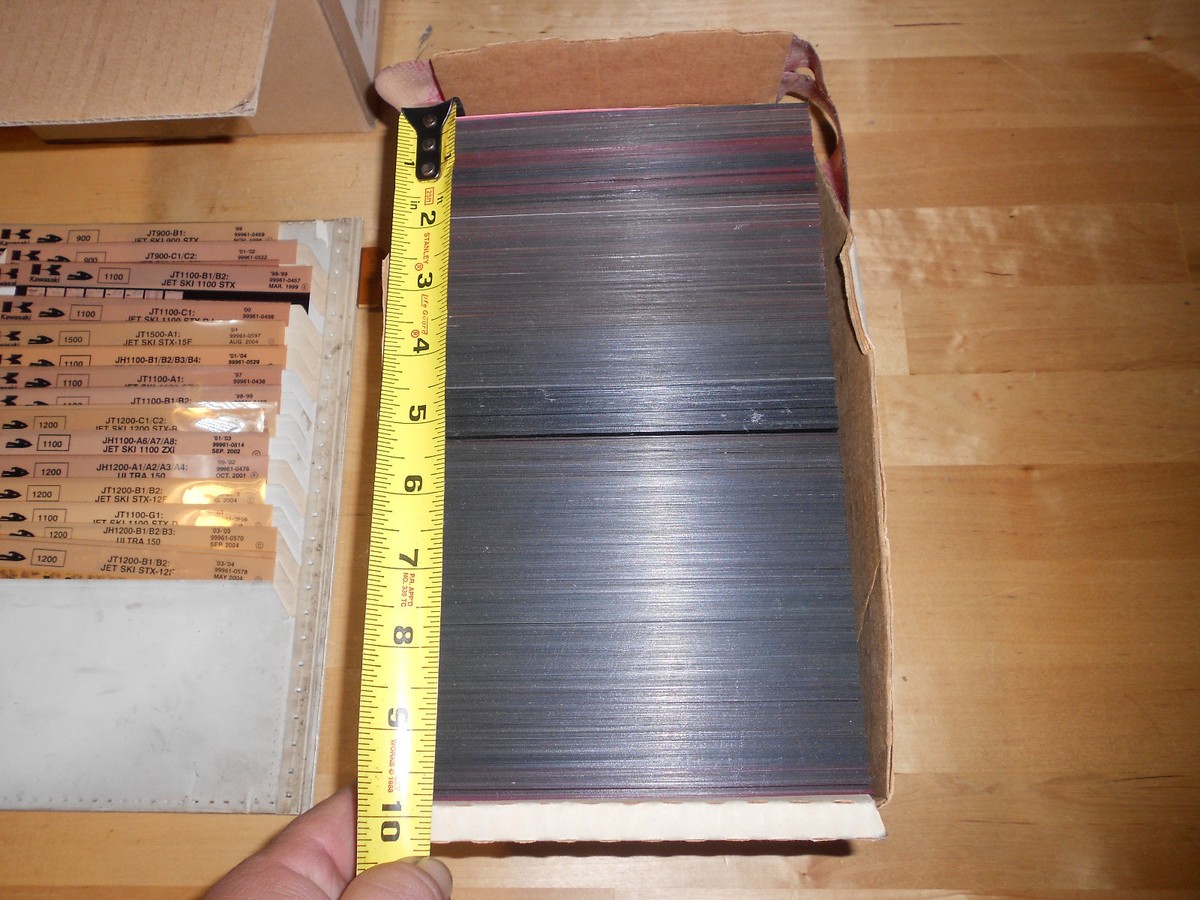 KAWASAKI MICROFICHE VARIOUS MODELS YEARS CATALOGS PARTS LABOR