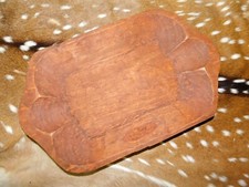 Carved Wooden Dough Bowl Primitive Wood Trencher Tray Rustic Home Decor 19 1/4"