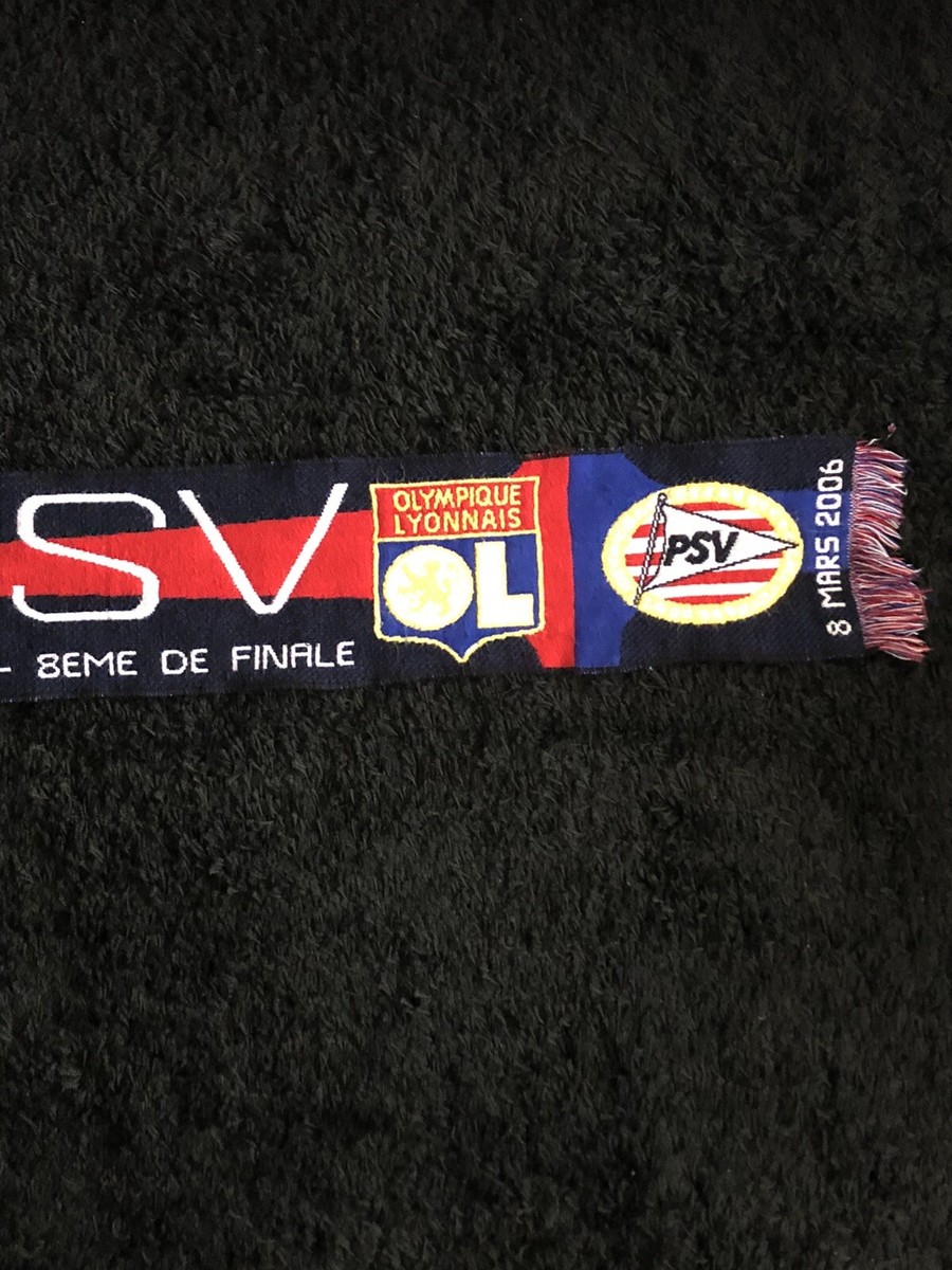 Écharpe OL Lyon PSV Eindhoven coupe d'Europe 2005-2006