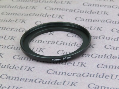 49 mm auf 58 mm Stecker-Buchse Step Up Filter Ring Adapter 49 mm-58 mm 