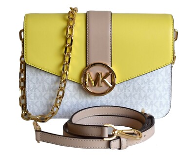 Michael Kors Women's Crossbody Bag CARMEN MD CONV SHLDR Sunshine Multi
