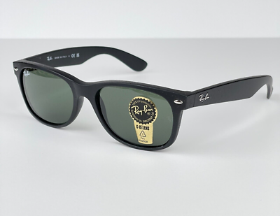NEW Ray-Ban Wayfarer Classic - Matte Black Frame W/ Green  display picture 1