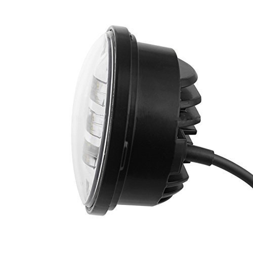 Kit de faros LED cromados Eagle 7" con lámparas antiniebla anillo y enchufe Harley - Imagen 9 de 12
