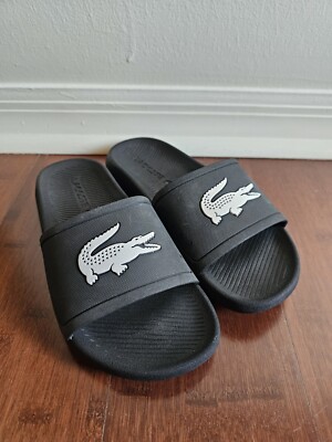 Lacoste ブラック スライドサンダル LACOSTE ラコステ サーブ スライド 3.0 123 1 SERVE SLIDE 45CFA0004