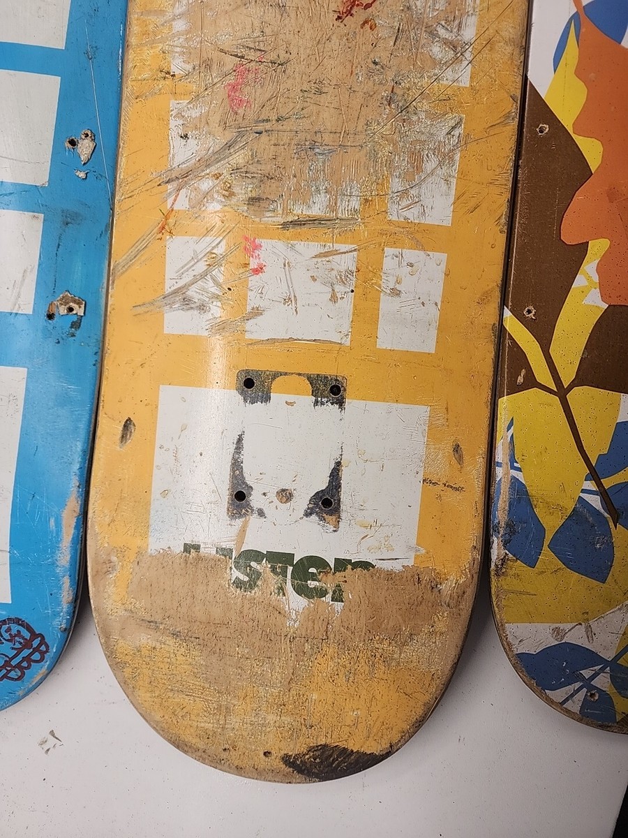 Lot Of 3 Vintage Skateboard Decks, Listen, 90s-2000s? Dj Lot Of 3 Vintage Skateboard Decks, Listen, 90s-2000s? Dj