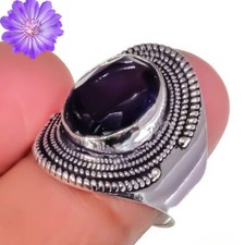 Purple Amethyst Gemstone 925 Sterling Silver Ring Handmade Jewelry Ring For Gift
