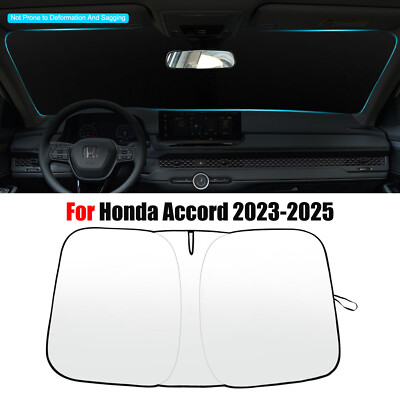 Windshield Sun Shade UV Rays Block Shield Cover Fit For Honda Accord 2023-2025
