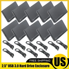 LOT 10x 2.5" SATA USB 3.0 Hard Drive Disk HDD SSD Enclosure External Laptop Case