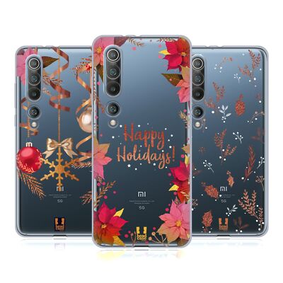 HEAD CASE DESIGNS GOLD CHRISTMAS SOFT GEL CASE FOR XIAOMI PHONES