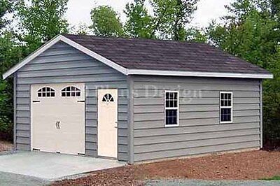 18 x 28 car garage / workshop shed building plans