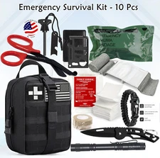 Outdoor Survival First Aid Kit Medical Trauma First Responder Emergency IFAK Bag