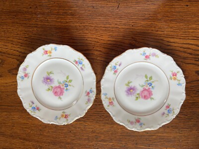 Seltmann Weiden Theresia Bavaria White 5.75'' Bread & Butter Plates Set of 2