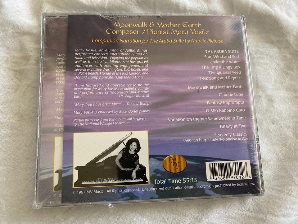   Moonwalk & Mother Earth by Mary Vasile (CD, 1997) Pianist Composer new sealed Foto 2 de 2
