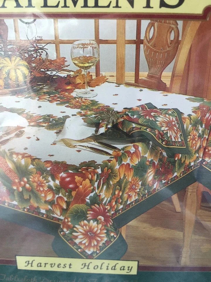 Vintage Holiday Home "Harvest Holiday" Tablecloth – 60" x 84" Oblong 1996 - Image 4 of 4