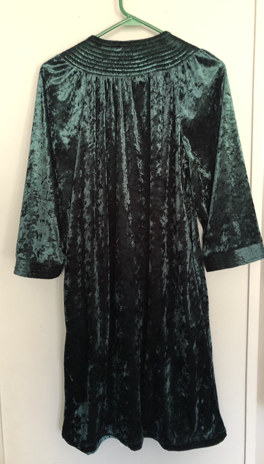 Vtg Simply Basic Sm Emerald Green Crushed Velvet … - image 2