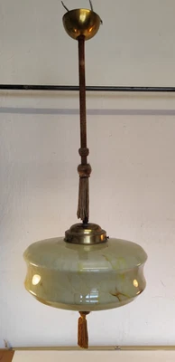 Art Dèco Hängelampe Deckenlampe Deckenleuchte um 1930  Lampe Leuchte marmoriert - Bild 1 von 4