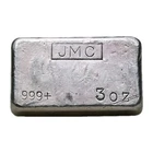Vintage JMC Johnson Matthey 3oz .999 Poured Silver Bar No Maple Leaf & Hooked Z
