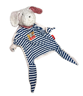 Sigikid Baby Schmusetuch Hund Schnuffeltuch blau weiß gestreift