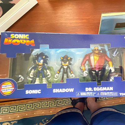 TOMY Sonic Boom 3-Pack Sonic Shadow Dr. Eggman metallic/rare/unopened