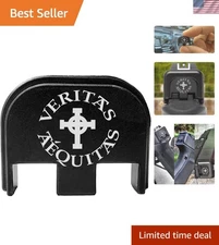 Elegant Black Aluminum Back Plate for Glock with Laser Engraving - Gen 1-5