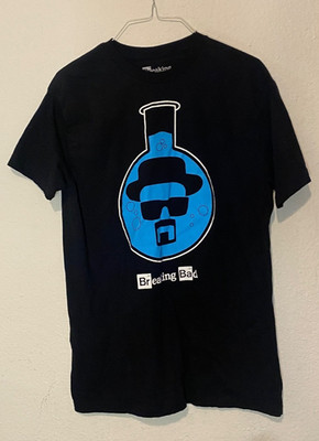 Breaking Bad 2013 Heisenberg Lab Flask T-Shirt LARGE Blue Crystal Meth Tee