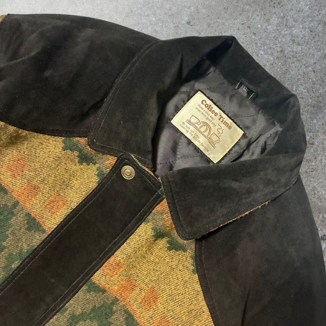 Vintage Native Pattern Half Coat Jacket Quilted U… - image 4