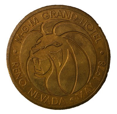 Vintage MGM Grand Casino Token Reno Nevada – Dated May 1978 – Rare Collectible