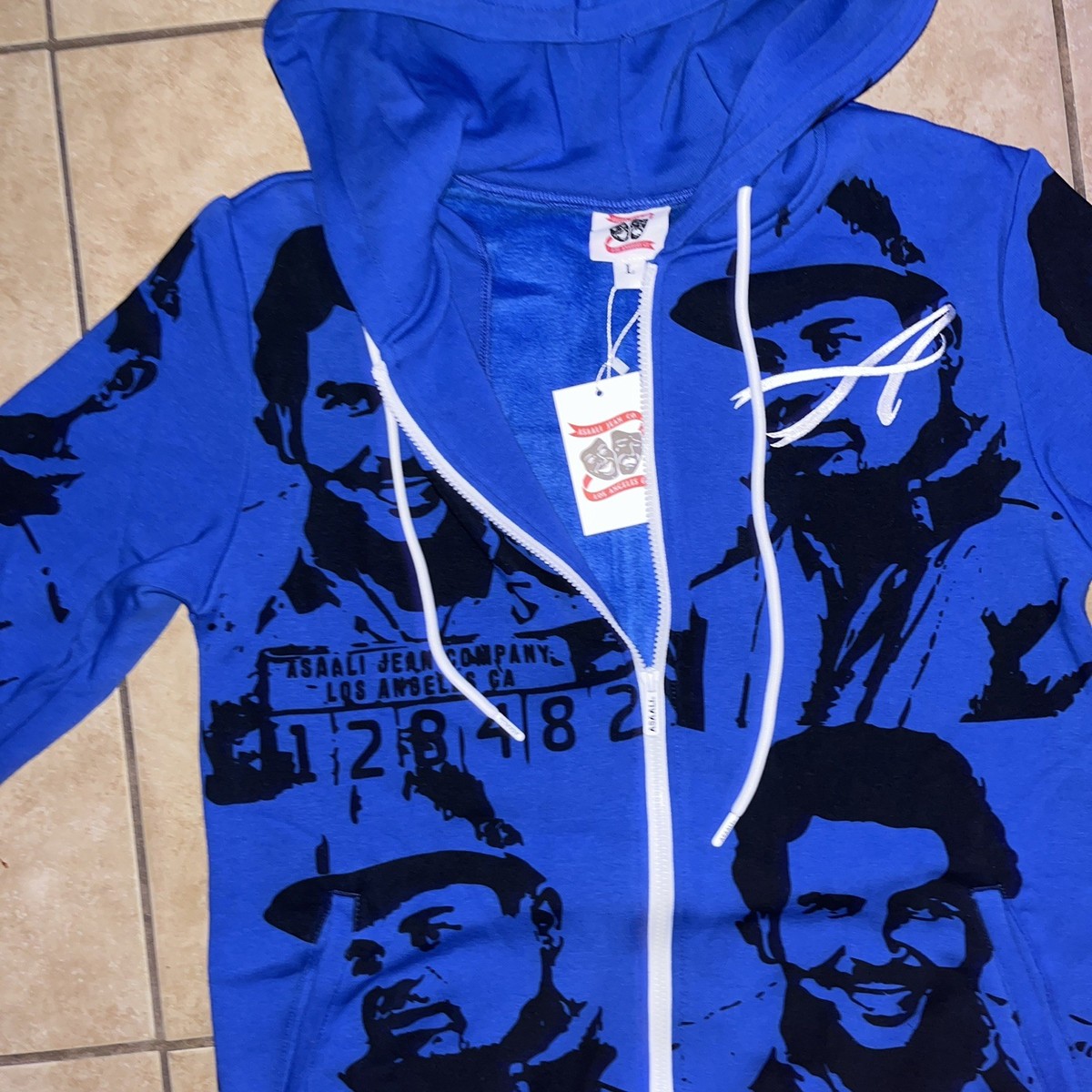 Asaali blue og cartel el chapo all over print hoodie size large | eBay