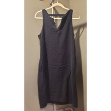 Banana Republic V-Neck Sleeveless Cutout Tank Dress, Size M, Black