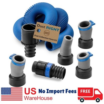 Dust Right Flexiport Power Tool Hose Kit, 3 To 12' Expandable Hose & 4 FlexiPort