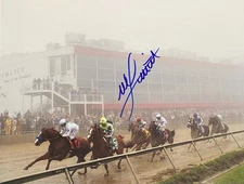 Justify photograph  Mike Smith autograph Preakness Stakes 2018 At The Wire