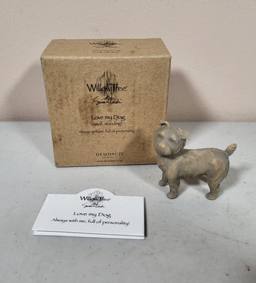 DEMDACO Willow Tree ''Love My Dog'' Standing Small, Sculpted by Susan Lodi