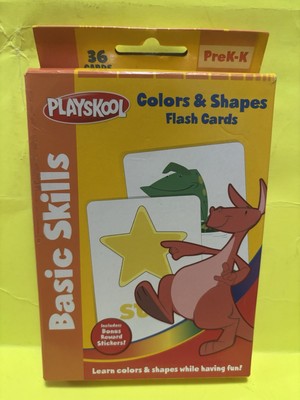 Playskool Colors & Shapes Flash Cards Basic Skills NEW FREE FAST SHIPPING