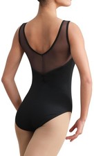 Women Sleeveless Dance Leotard Mesh Tank for Adult Ballet, Chest Padding, V-s...