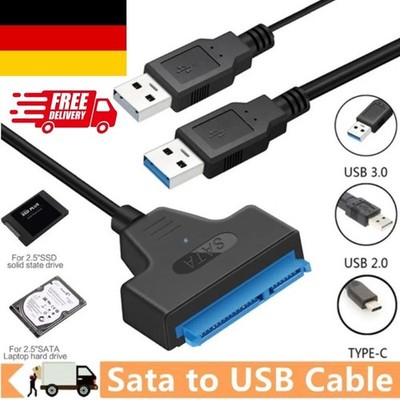 USB 3.0 auf zu SATA Adapter Kabel UASP Support Für 2,5'' Zoll HDD SSD Festplatten