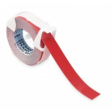Dymo 520102 Tape, Red, Labels/Roll: Continuous
