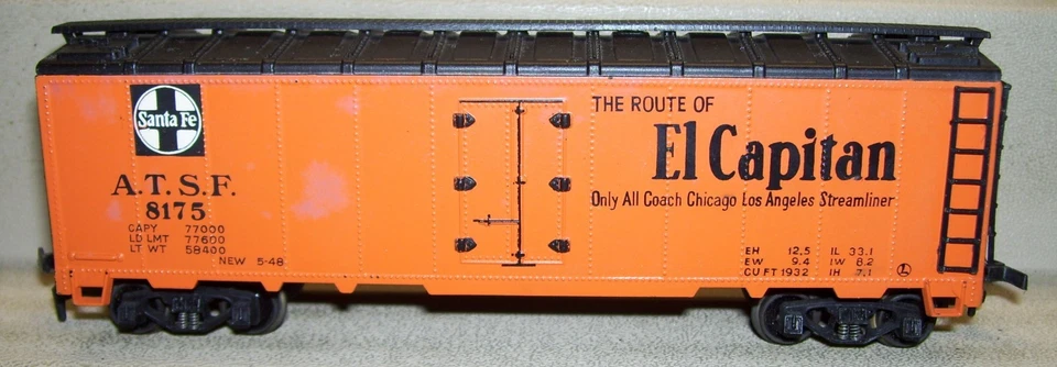 Vintage HO Lionel / Rivarossi Santa Fe (ATSF) Reefer Car #8175, Excellent Cond.! - Image 2 of 4