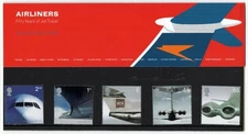 GB 2002 Airliners Presentation Pack 334 U/M MNH. FREEPOST (IW20)