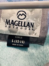 Magellan Girls Outdoors Full Zip Winter Gray Jacket Size Large 12/14 EUC