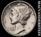 1943 Mercury Dime- Silver- Scarce Better Date No Reserve #J5140
