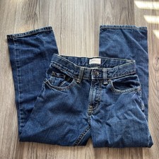 Gap Kids Boys Dark Rinse Blue Straight Fit Jeans   Size 7