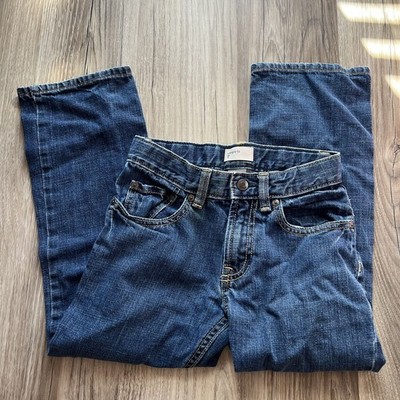 Gap Kids Boys Dark Rinse Blue Straight Fit Jeans   Size 7