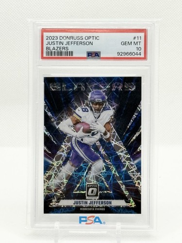2023 Donruss Optic Blazers Justin Jefferson #11 PSA 10 Case Hit Vikings
