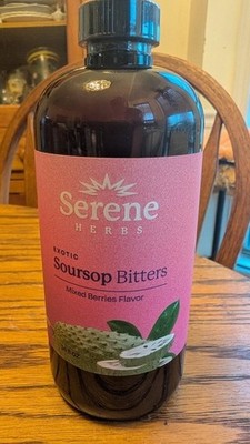 Soursop Bitters Liquid Soursop Leaves by Serene - 16 oz - Exp 2/2027