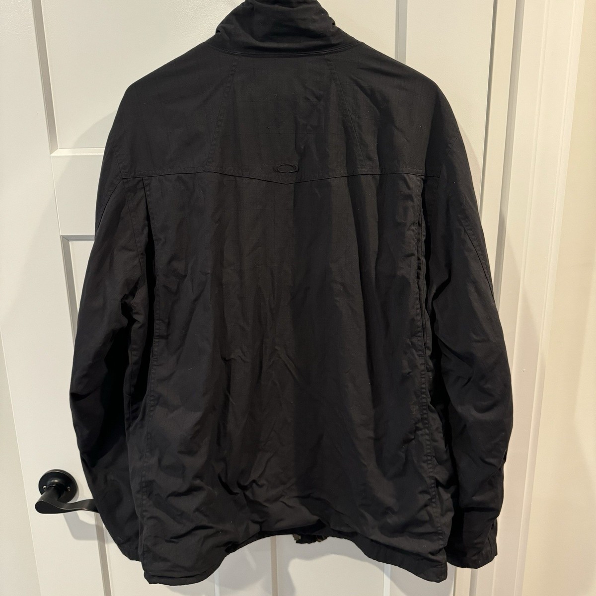 Vintage Y2K Oakley Software Windbreaker Jacket Mens XL Black Zip 