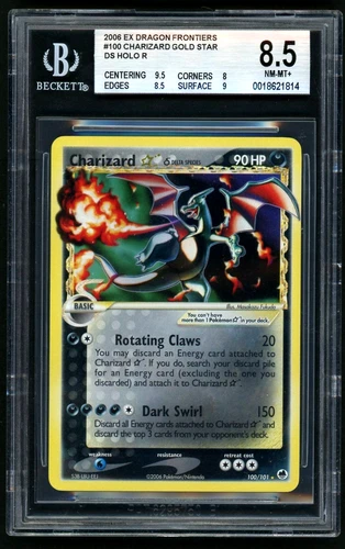 Pokemon Charizard Gold Star 2006 EX Dragon Frontiers Holo Rare BGS 8.5