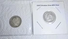 1914 Barber Dime & 1944 Canadian Dime Silver Lot Of 2