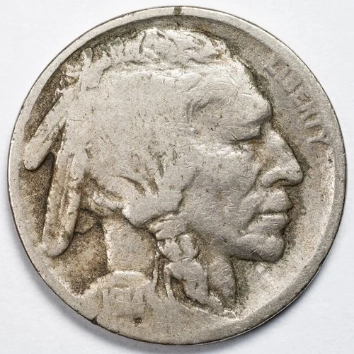 1914-D Buffalo Nickel Denver Mint Good (G) Details