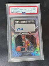 2022-23 Prizm - Rookie Auto Bennedict Mathurin PSA 10 #RSI-BMA Mojo Prizm /25 🔥
